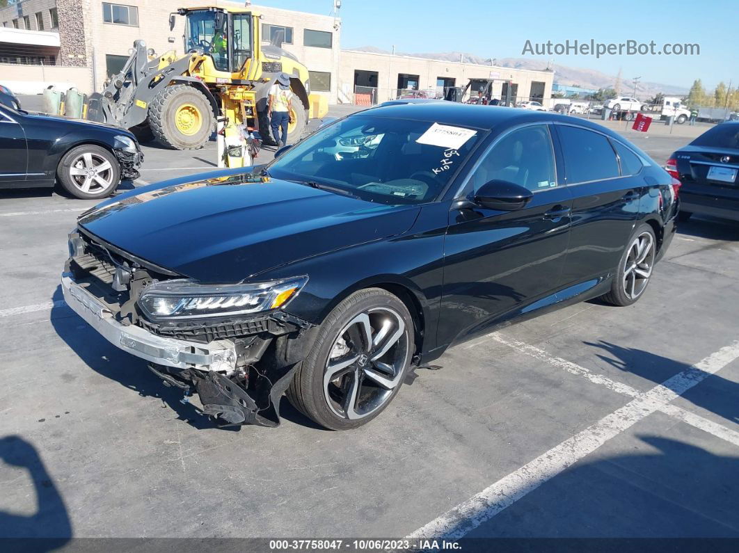 2019 Honda Accord Sedan Sport 1.5t Black vin: 1HGCV1F3XKA099639