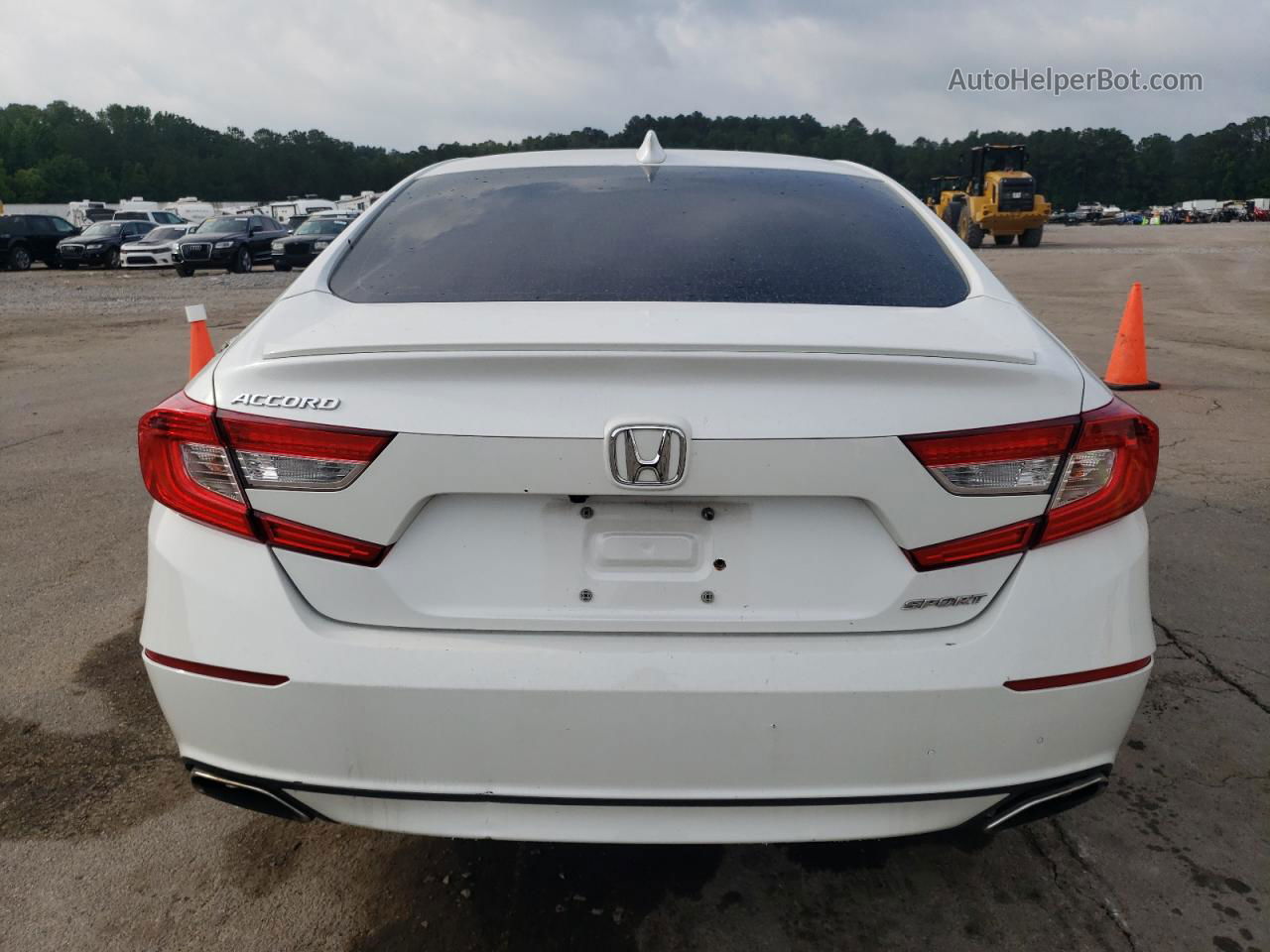 2019 Honda Accord Sport White vin: 1HGCV1F3XKA115239