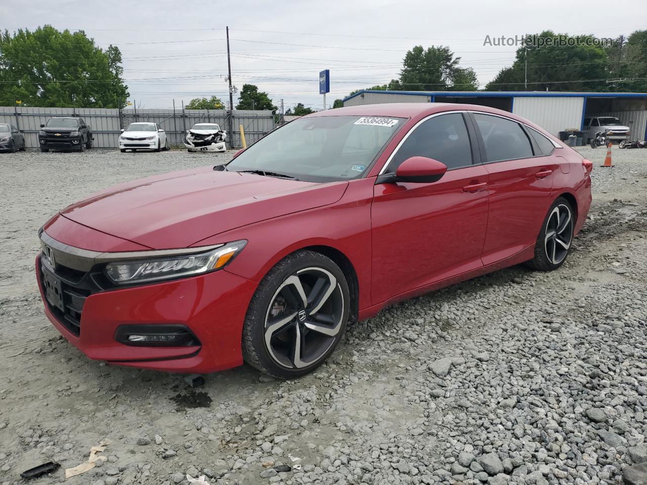 2019 Honda Accord Sport Red vin: 1HGCV1F3XKA127133