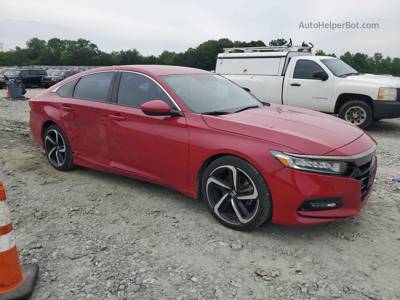 2019 Honda Accord Sport Red vin: 1HGCV1F3XKA127133