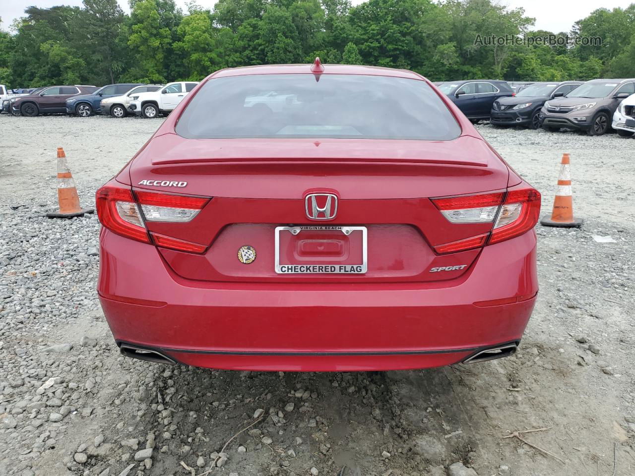 2019 Honda Accord Sport Red vin: 1HGCV1F3XKA127133