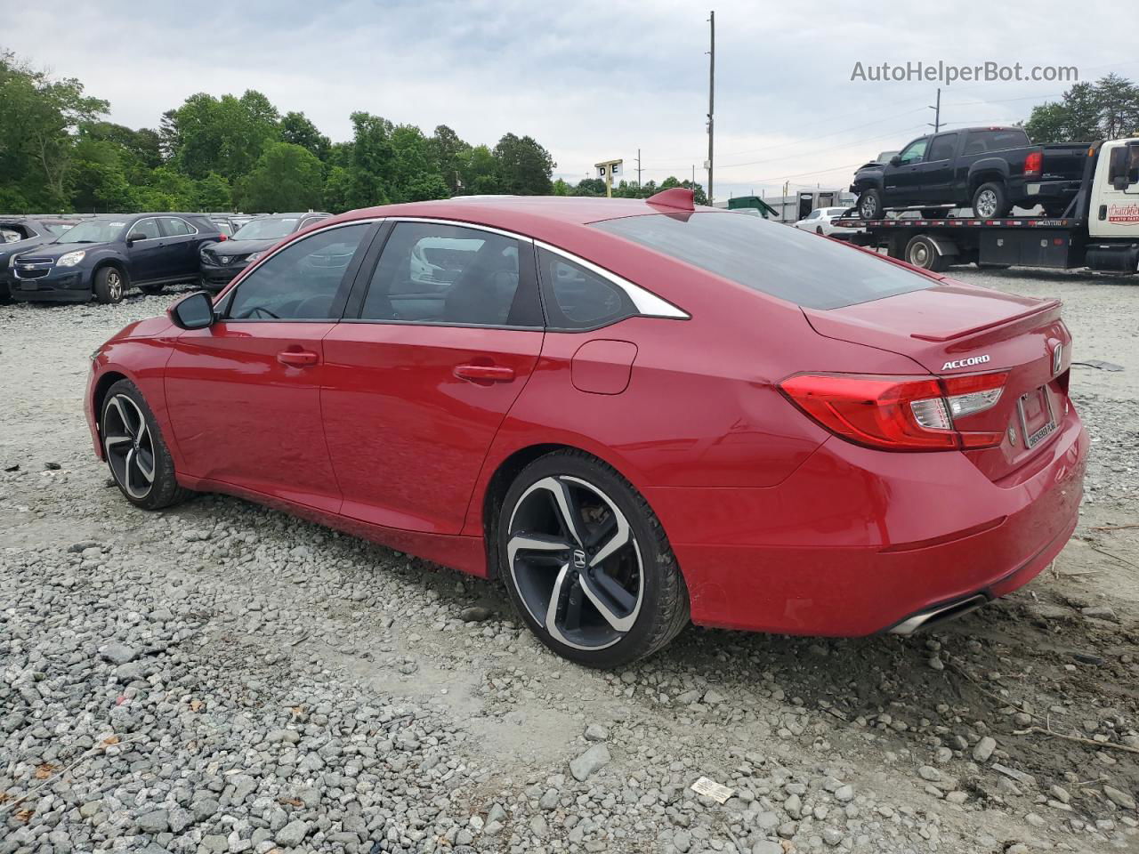 2019 Honda Accord Sport Red vin: 1HGCV1F3XKA127133