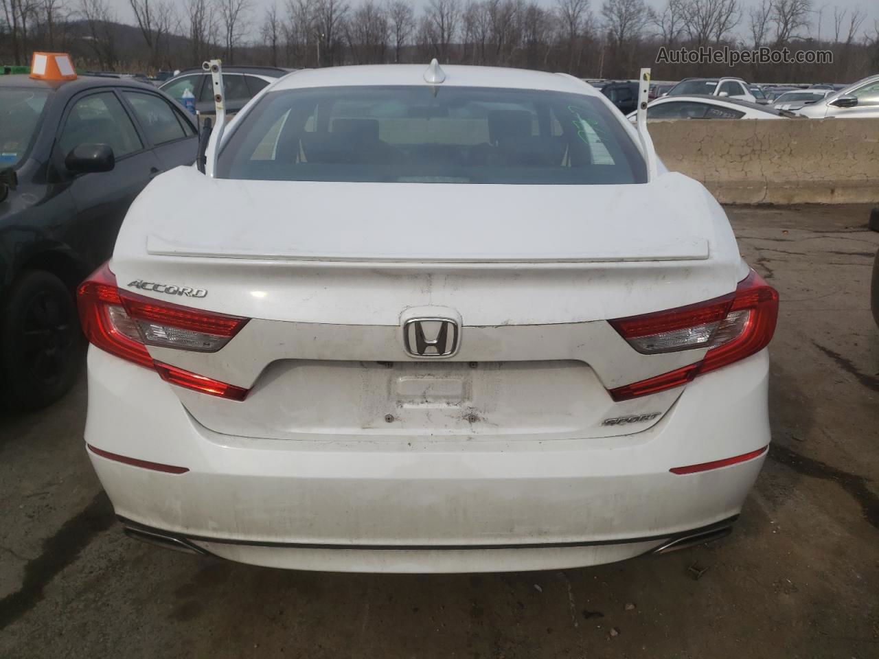 2019 Honda Accord Sport White vin: 1HGCV1F3XKA145647