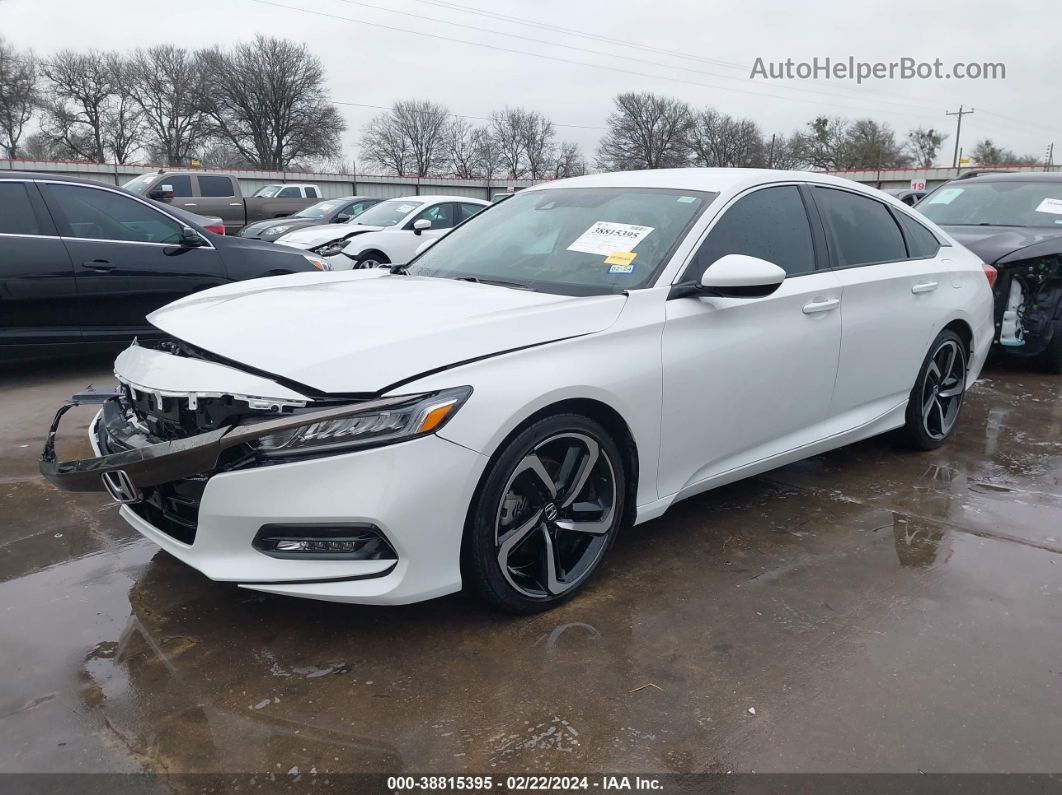 2020 Honda Accord Sport White vin: 1HGCV1F3XLA018642