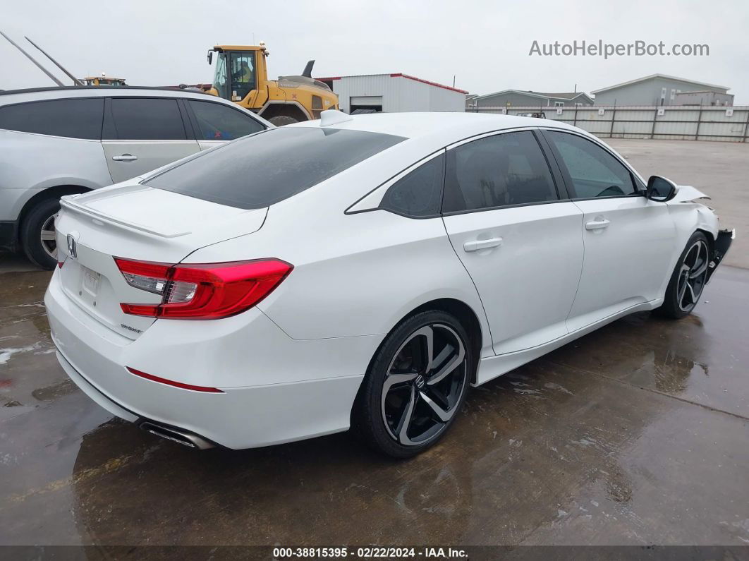 2020 Honda Accord Sport White vin: 1HGCV1F3XLA018642