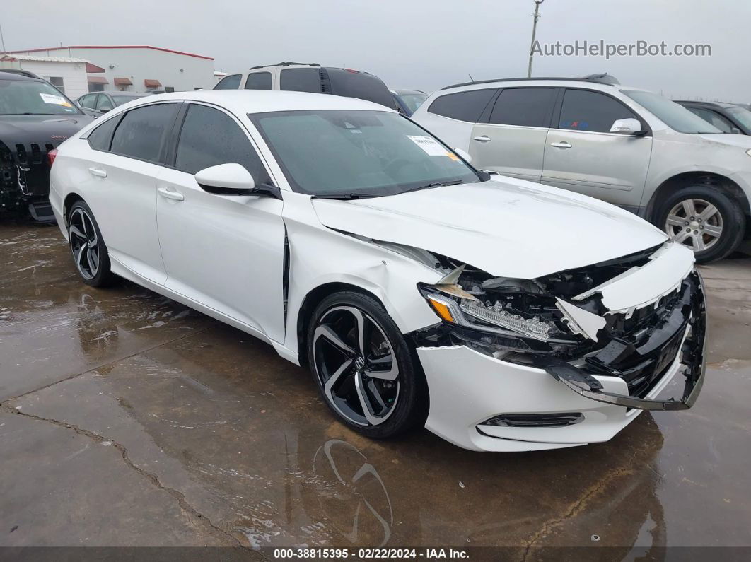 2020 Honda Accord Sport White vin: 1HGCV1F3XLA018642