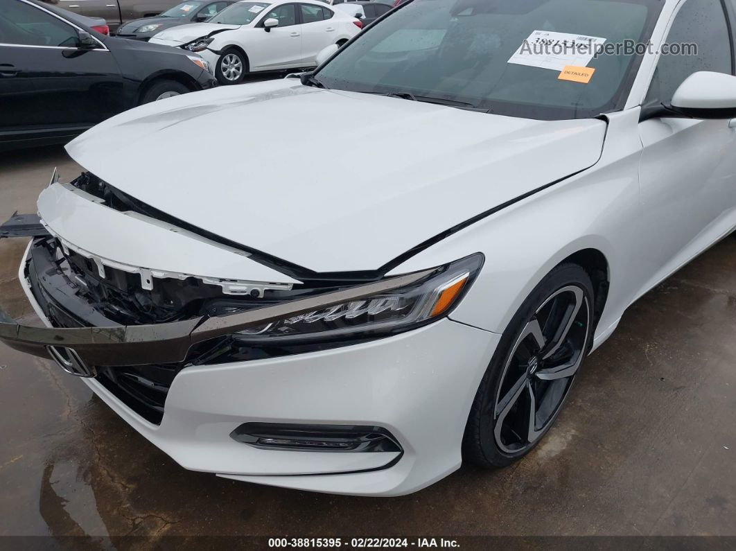 2020 Honda Accord Sport White vin: 1HGCV1F3XLA018642