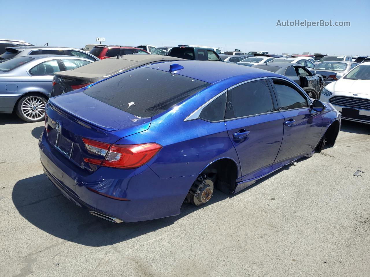 2020 Honda Accord Sport Blue vin: 1HGCV1F3XLA059207