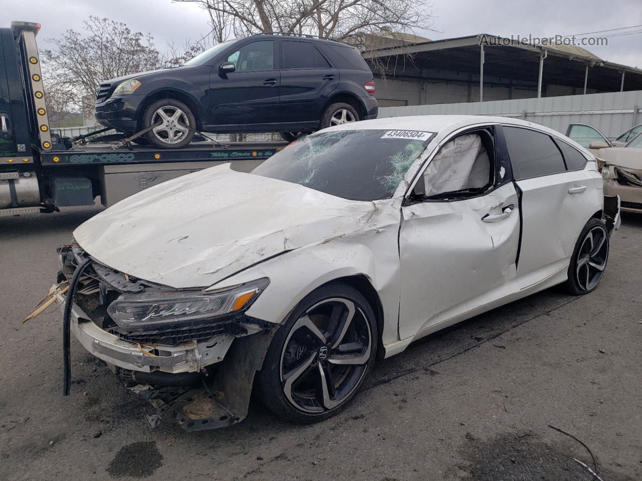 2020 Honda Accord Sport White vin: 1HGCV1F3XLA074015