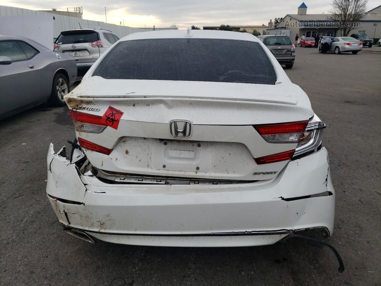 2020 Honda Accord Sport White vin: 1HGCV1F3XLA074015