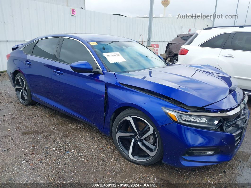 2020 Honda Accord Sport Blue vin: 1HGCV1F3XLA088674