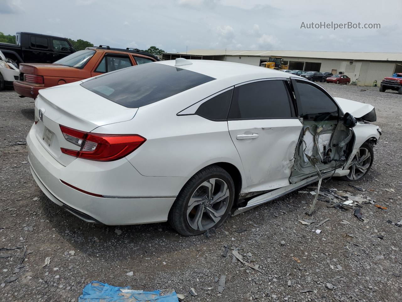 2018 Honda Accord Ex White vin: 1HGCV1F40JA150752