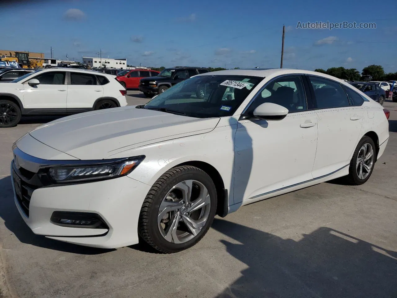 2019 Honda Accord Ex White vin: 1HGCV1F40KA039247