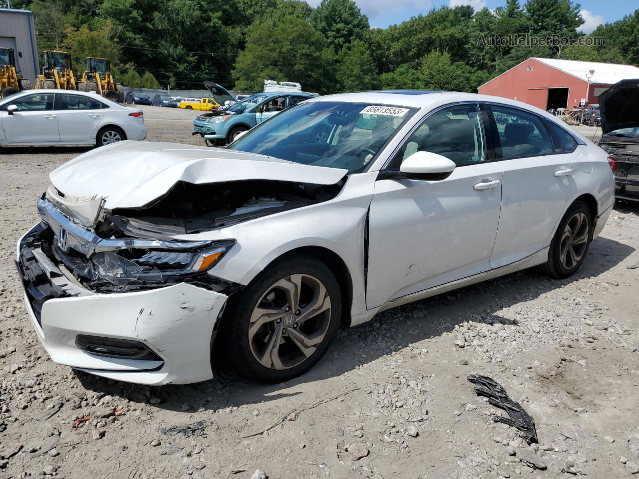 2018 Honda Accord Ex White vin: 1HGCV1F41JA213891