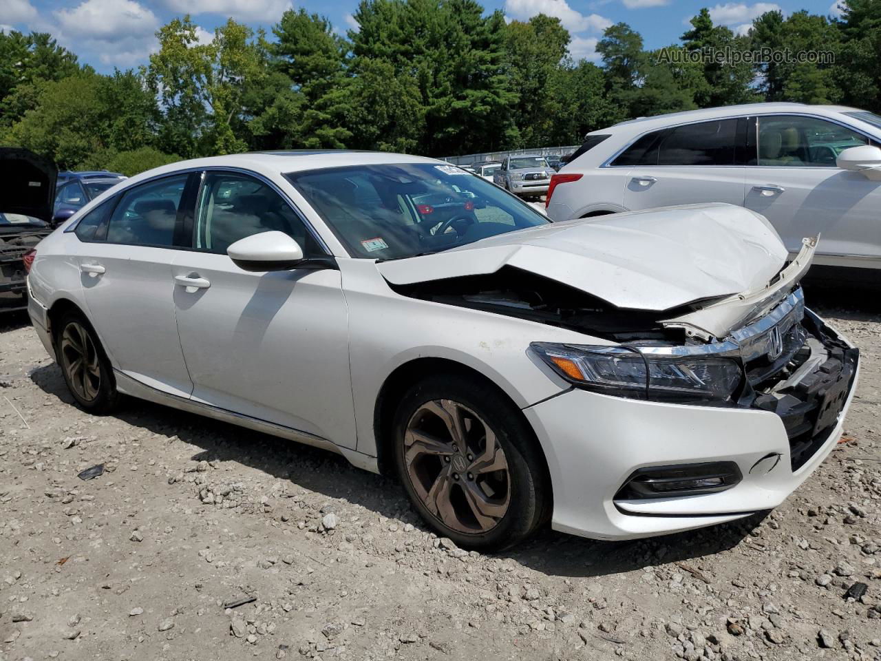 2018 Honda Accord Ex White vin: 1HGCV1F41JA213891