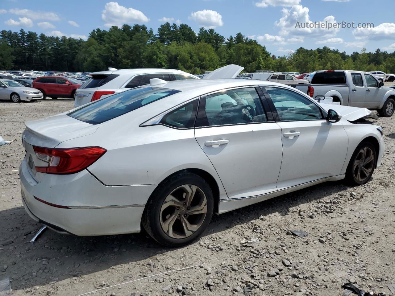 2018 Honda Accord Ex White vin: 1HGCV1F41JA213891