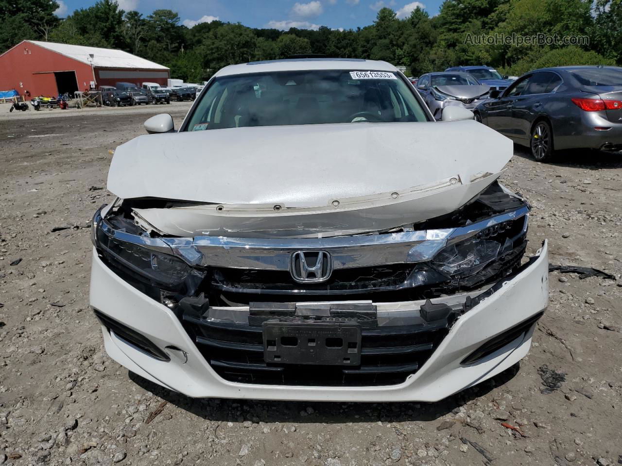 2018 Honda Accord Ex White vin: 1HGCV1F41JA213891