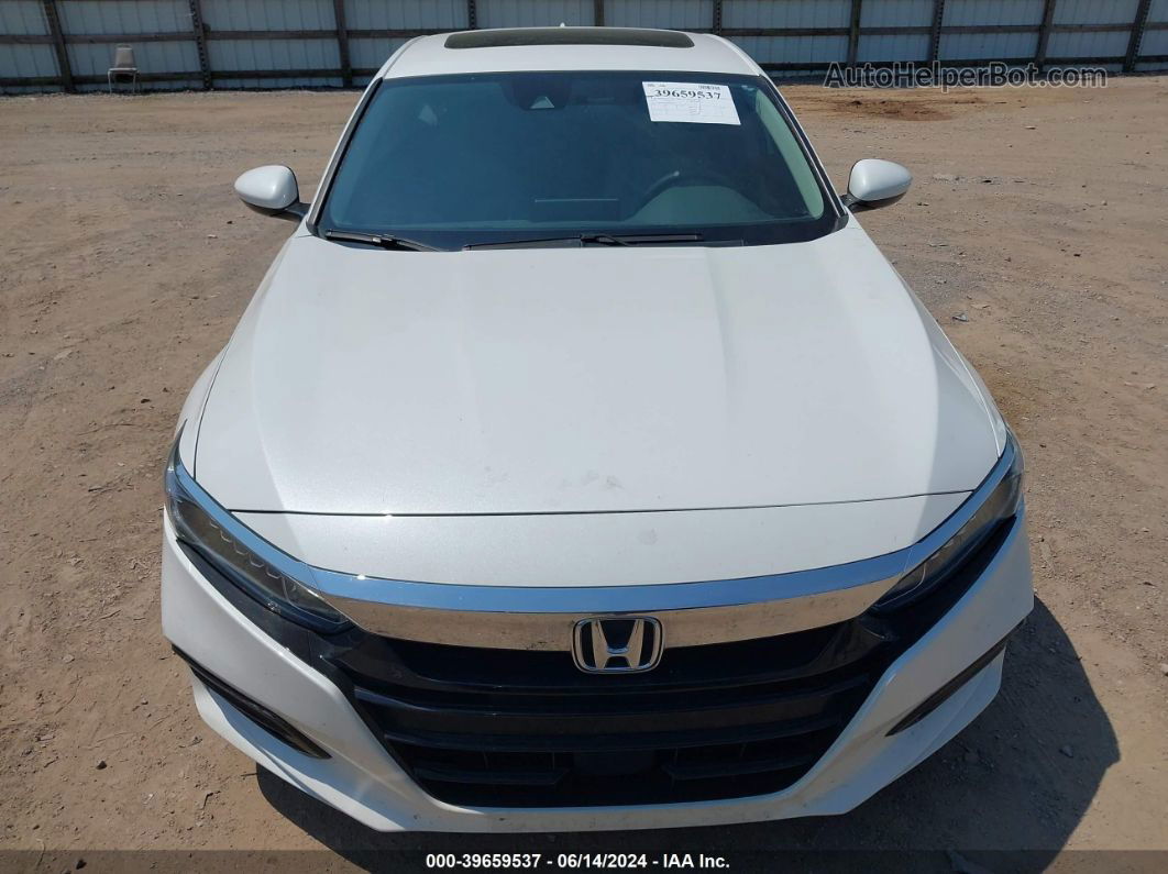 2018 Honda Accord Ex White vin: 1HGCV1F42JA026868