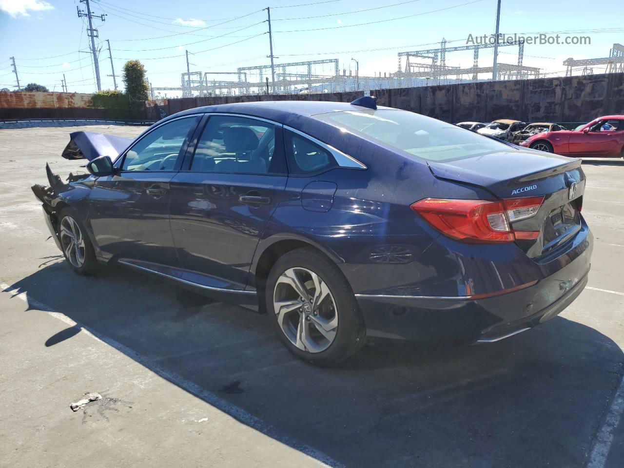 2018 Honda Accord Ex Синий vin: 1HGCV1F42JA044285