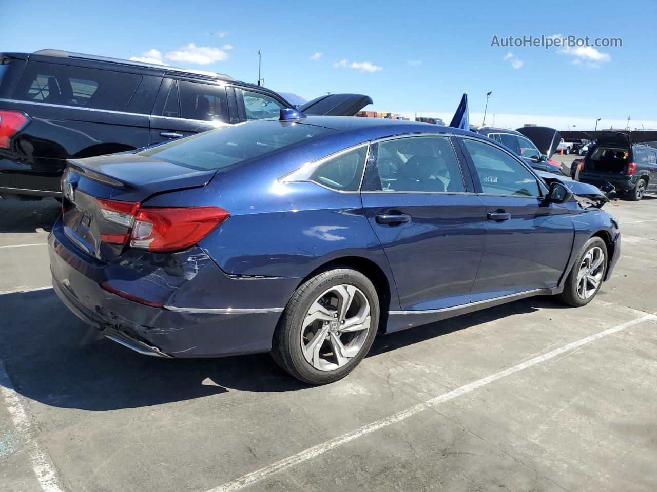 2018 Honda Accord Ex Blue vin: 1HGCV1F42JA044285