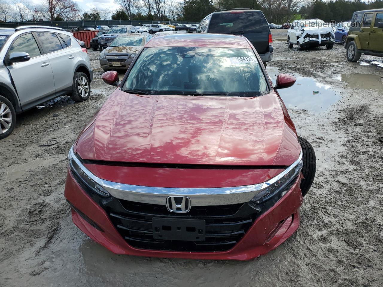 2019 Honda Accord Ex Red vin: 1HGCV1F43KA147104