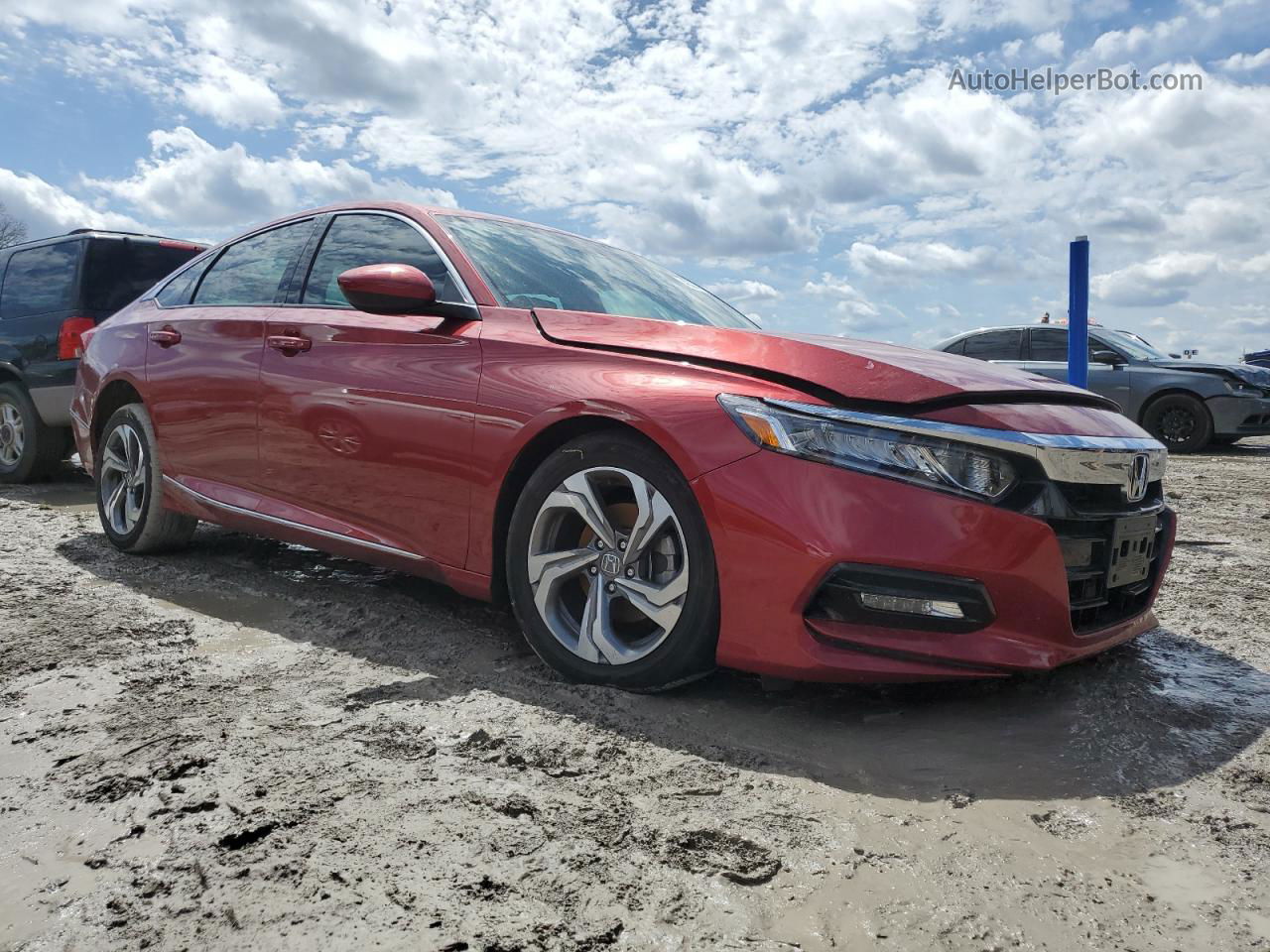 2019 Honda Accord Ex Red vin: 1HGCV1F43KA147104