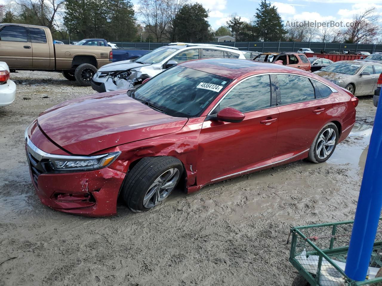 2019 Honda Accord Ex Red vin: 1HGCV1F43KA147104