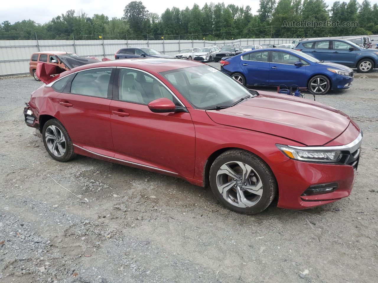 2019 Honda Accord Ex Red vin: 1HGCV1F43KA162265