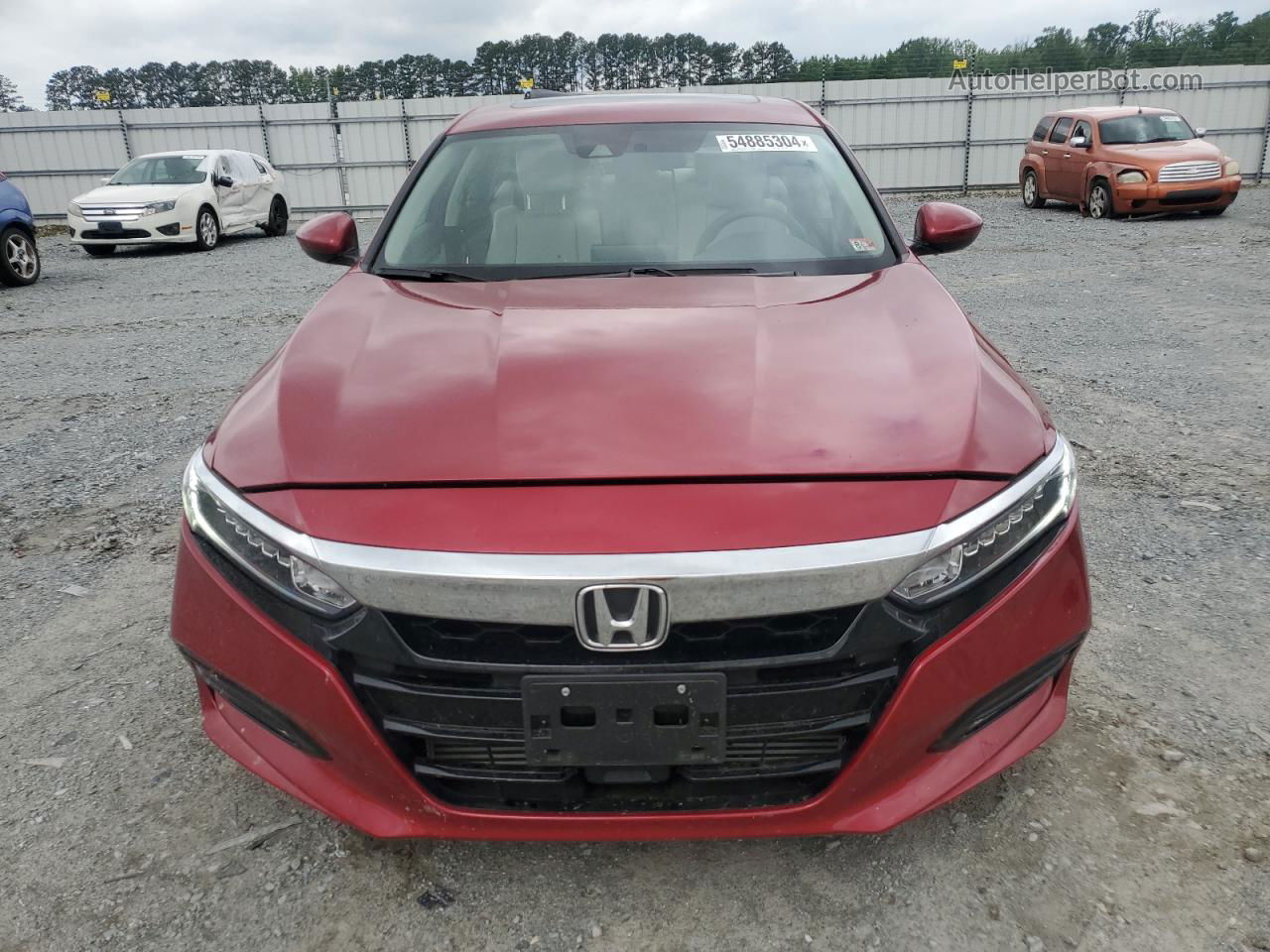 2019 Honda Accord Ex Red vin: 1HGCV1F43KA162265