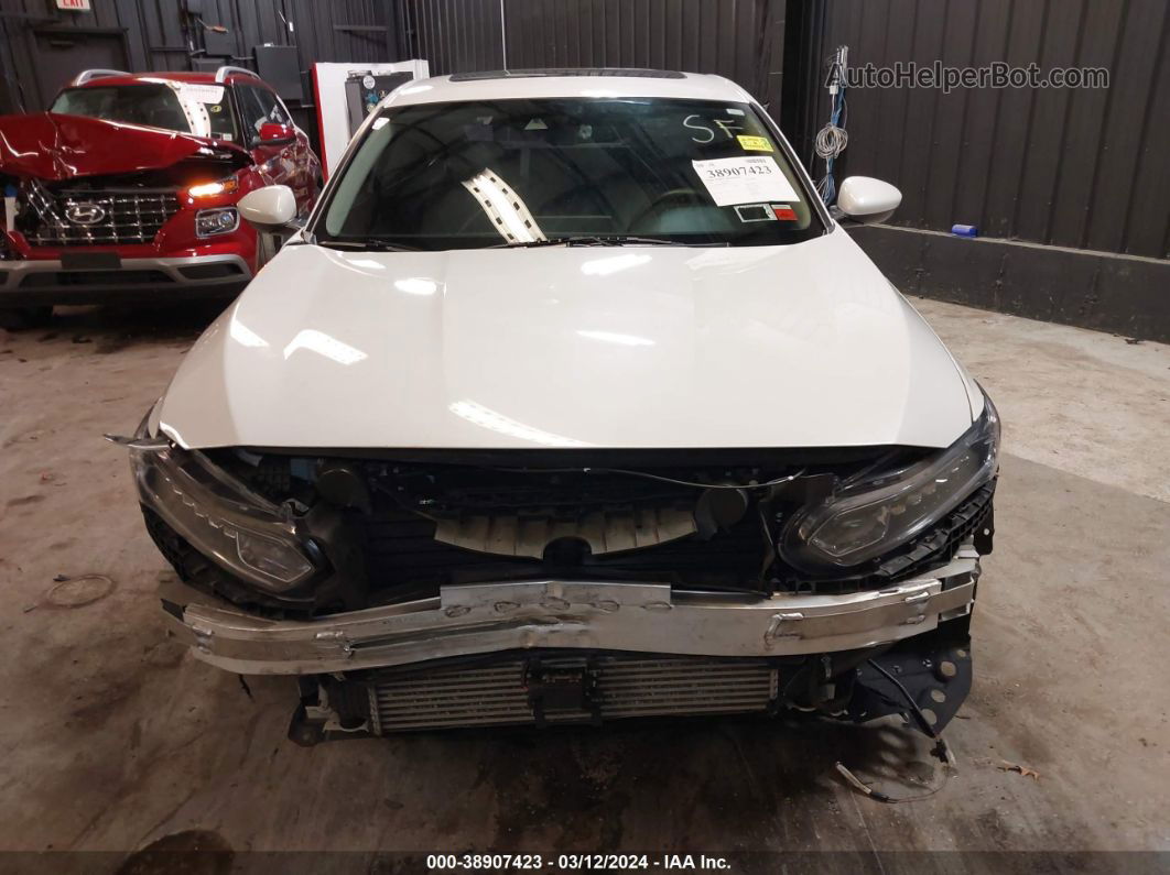 2018 Honda Accord Ex White vin: 1HGCV1F45JA257523