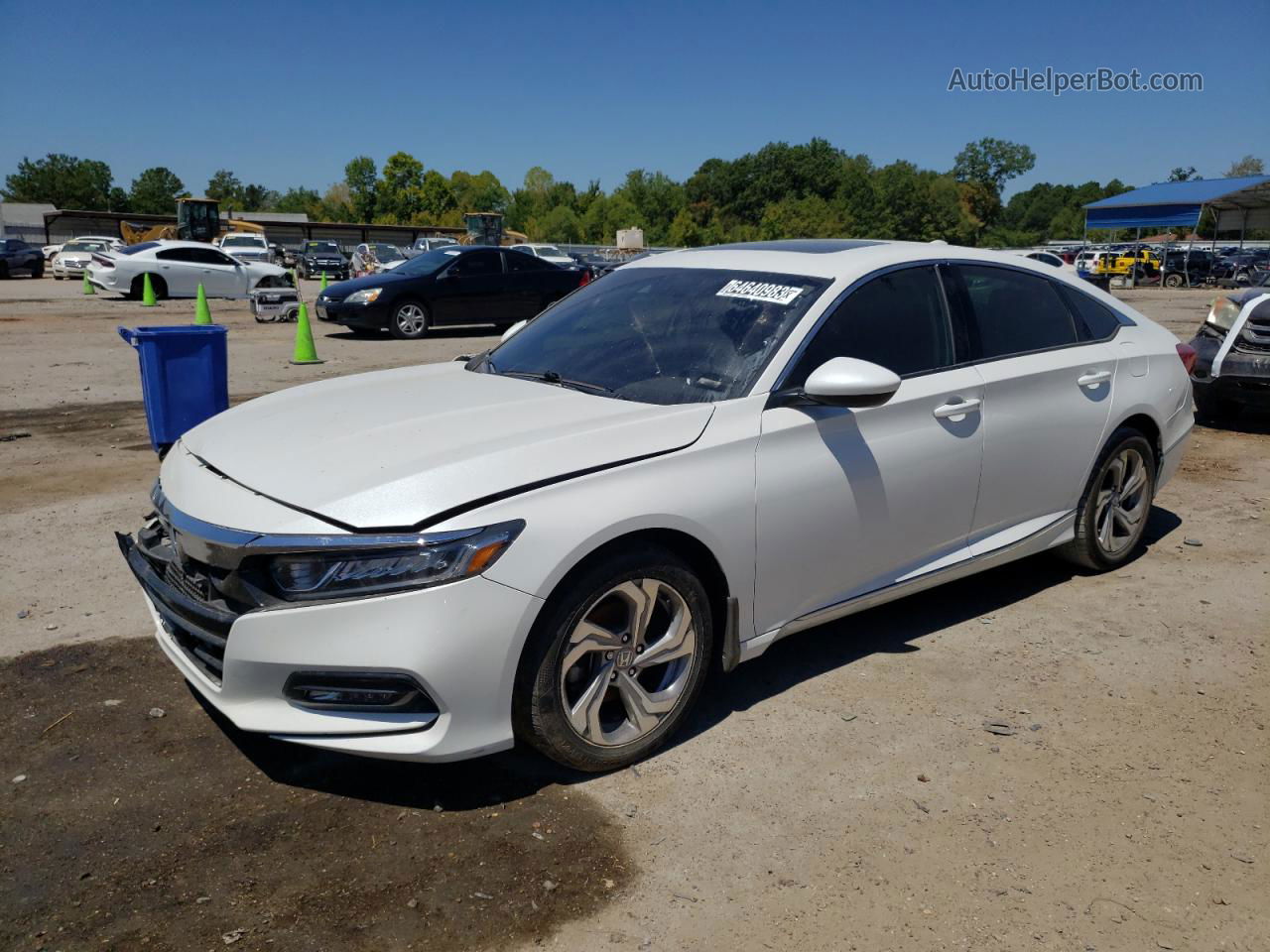 2019 Honda Accord Ex White vin: 1HGCV1F48KA039240