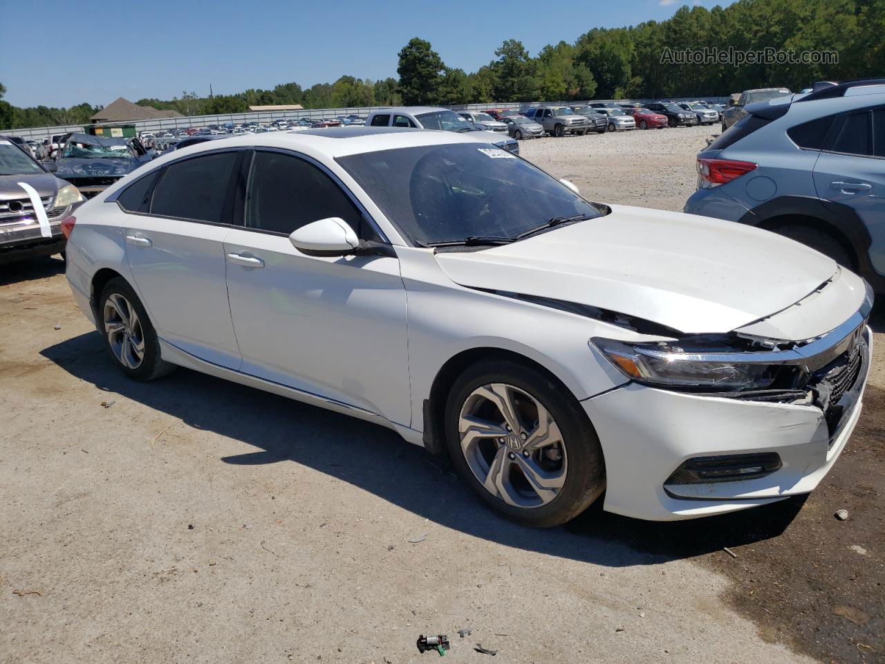 2019 Honda Accord Ex White vin: 1HGCV1F48KA039240