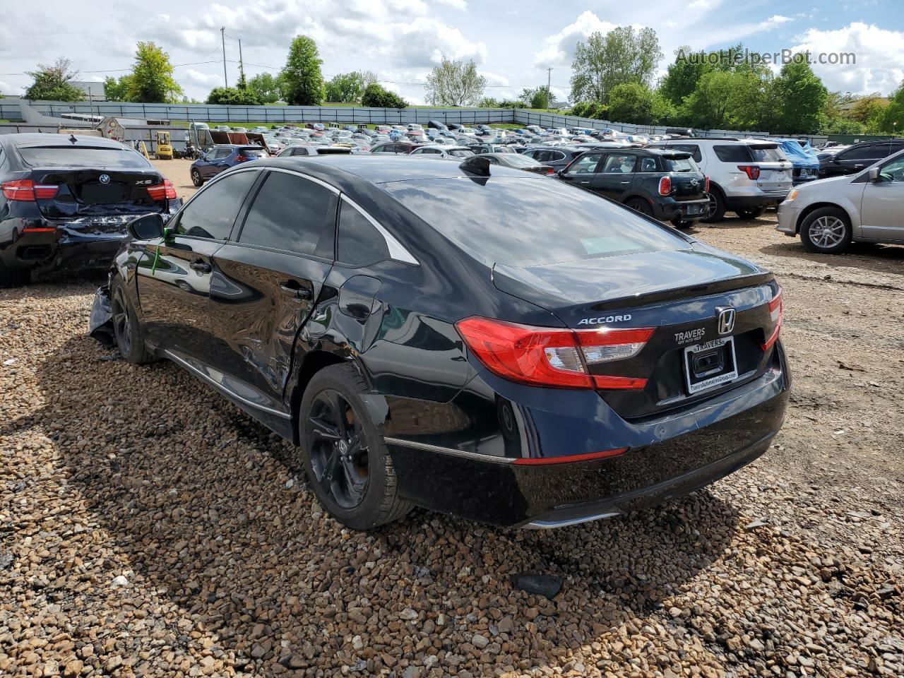 2018 Honda Accord Ex Черный vin: 1HGCV1F49JA157988