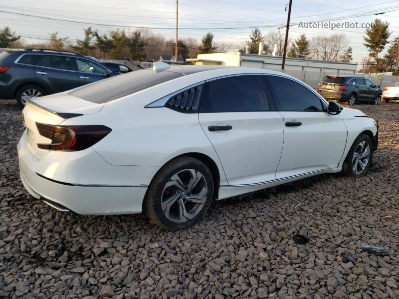 2019 Honda Accord Ex White vin: 1HGCV1F4XKA128209