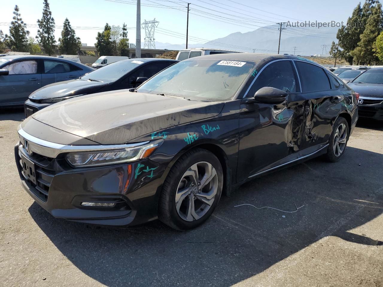 2018 Honda Accord Exl Black vin: 1HGCV1F50JA057254