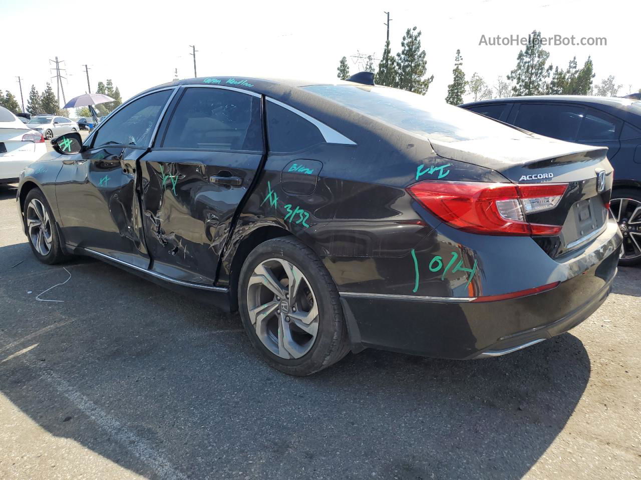 2018 Honda Accord Exl Черный vin: 1HGCV1F50JA057254