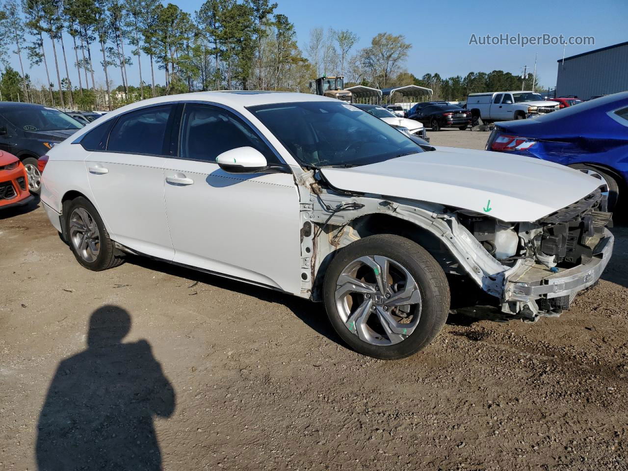 2018 Honda Accord Exl White vin: 1HGCV1F53JA126714