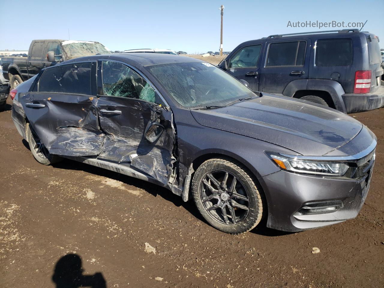 2018 Honda Accord Exl Gray vin: 1HGCV1F53JA808900