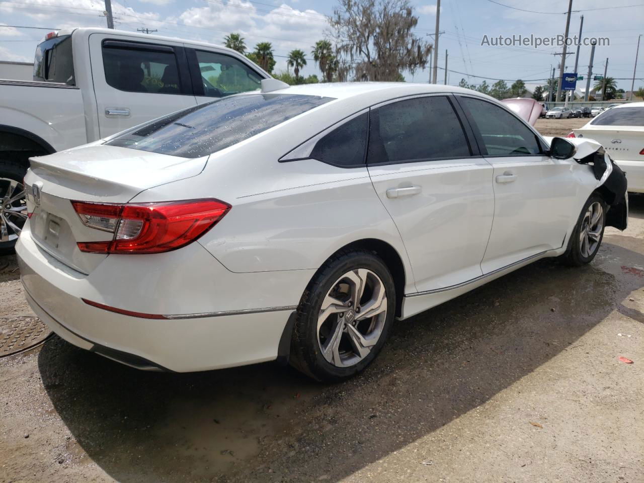 2018 Honda Accord Exl White vin: 1HGCV1F54JA125328