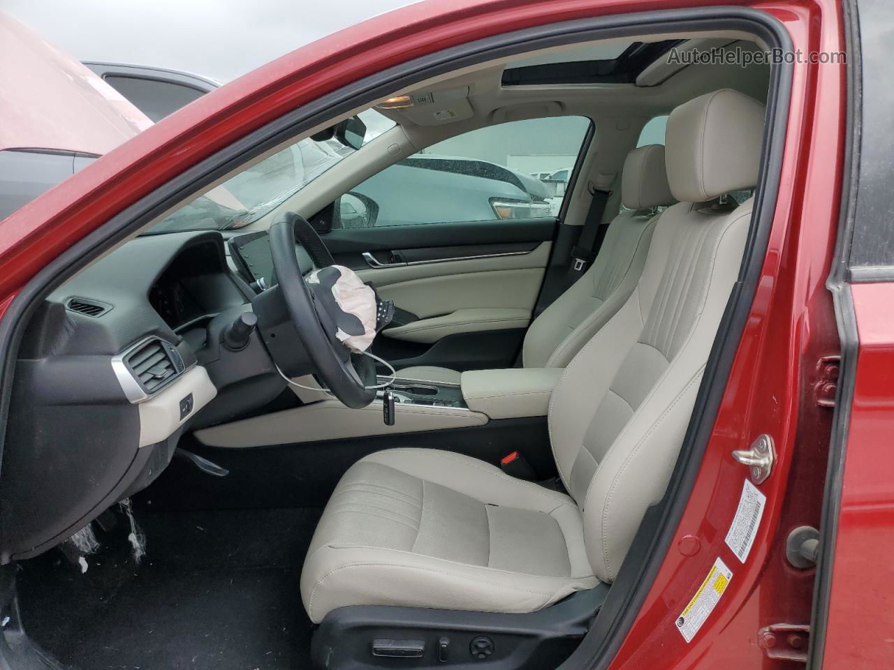 2019 Honda Accord Exl Red vin: 1HGCV1F54KA108790