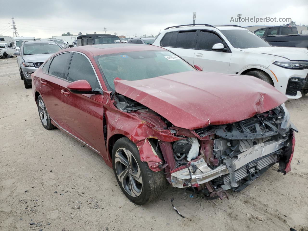 2019 Honda Accord Exl Red vin: 1HGCV1F54KA108790