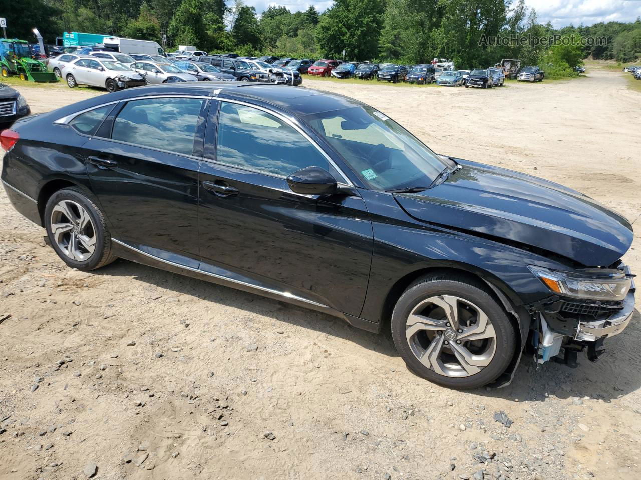 2019 Honda Accord Exl Черный vin: 1HGCV1F54KA145838