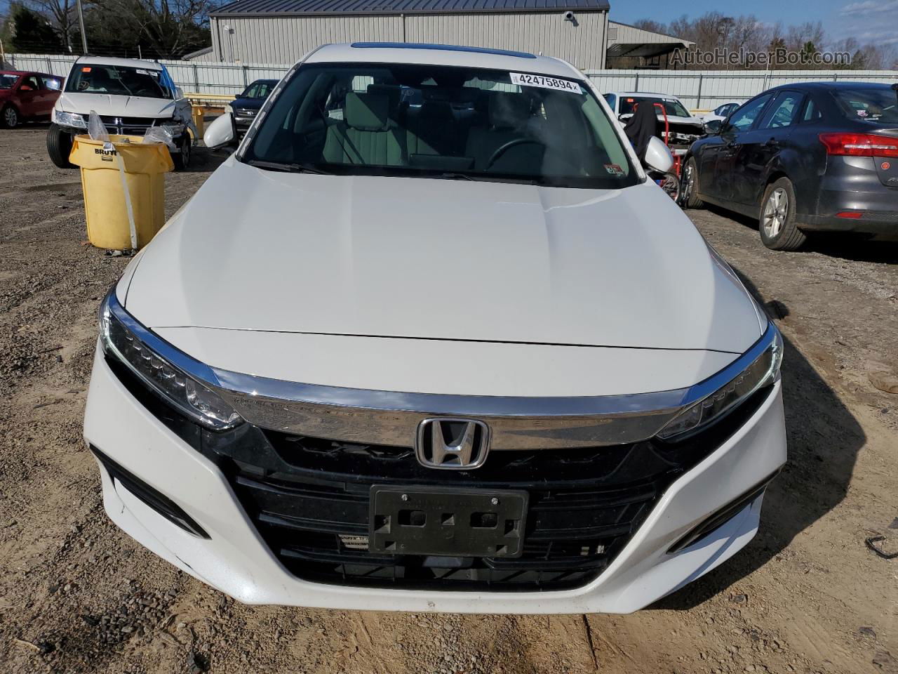 2019 Honda Accord Exl White vin: 1HGCV1F55KA030682