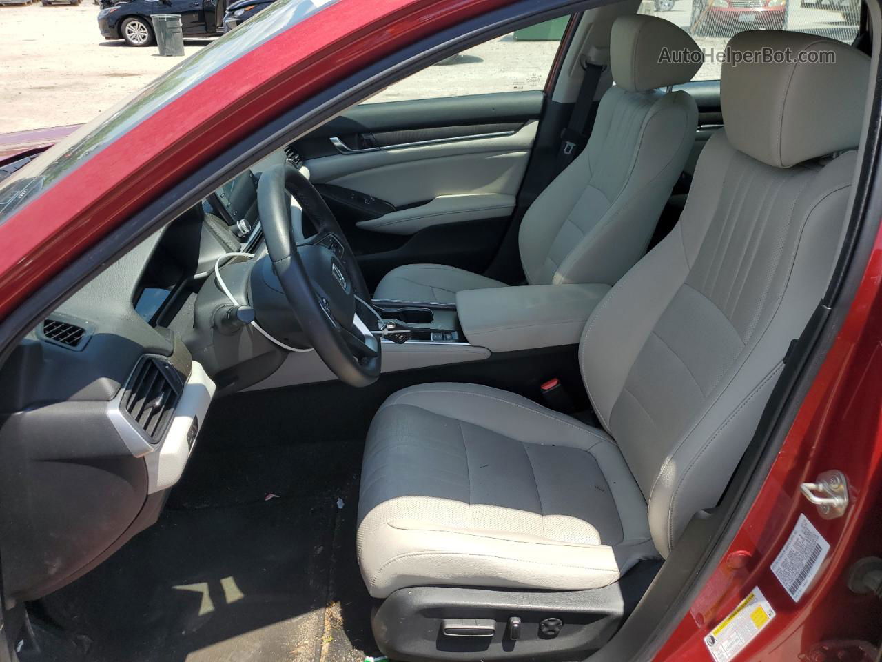 2019 Honda Accord Exl Red vin: 1HGCV1F55KA135397