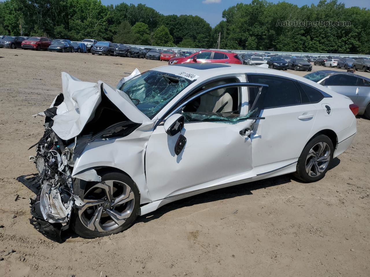 2018 Honda Accord Exl White vin: 1HGCV1F56JA202040