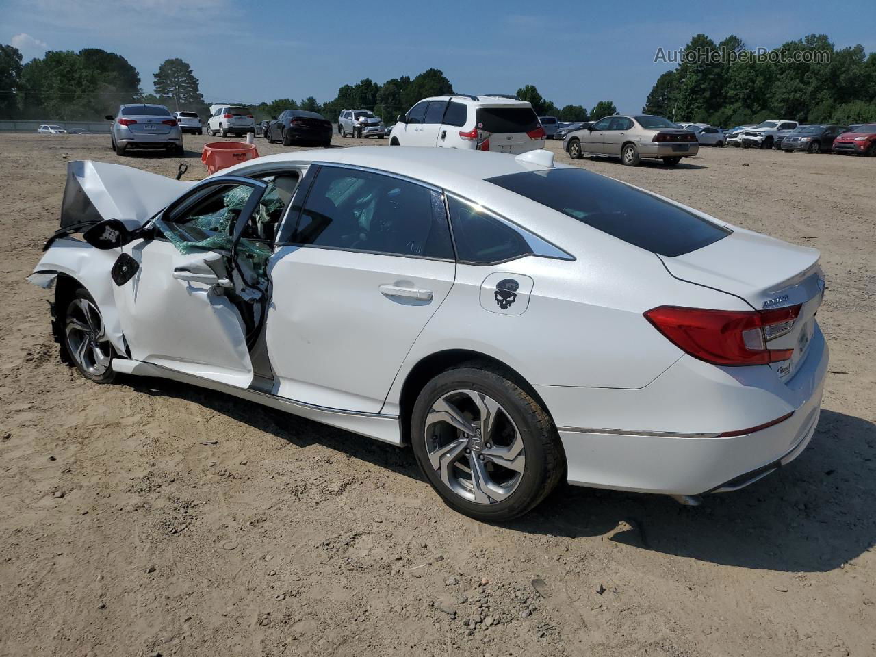 2018 Honda Accord Exl White vin: 1HGCV1F56JA202040