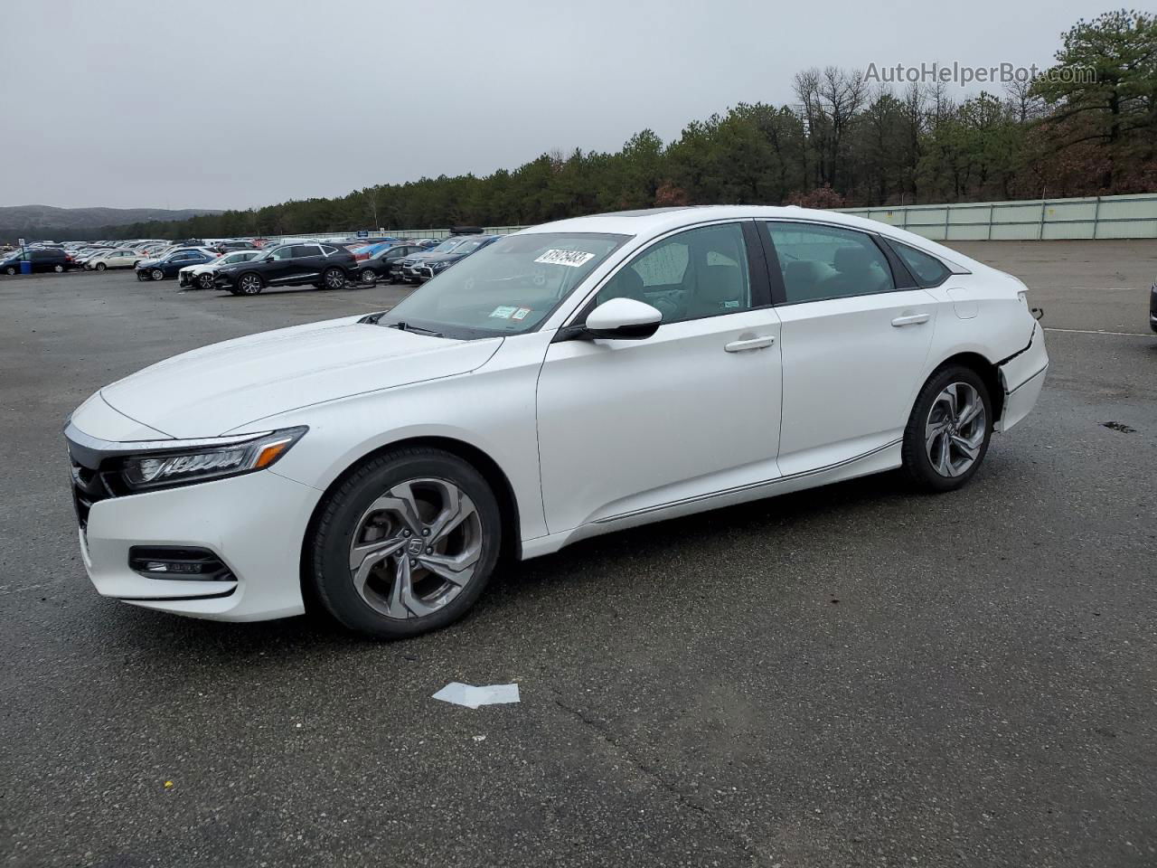 2019 Honda Accord Exl White vin: 1HGCV1F57KA093525