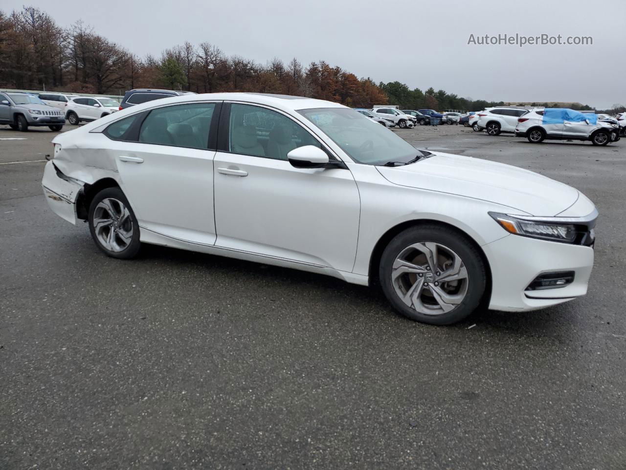 2019 Honda Accord Exl White vin: 1HGCV1F57KA093525