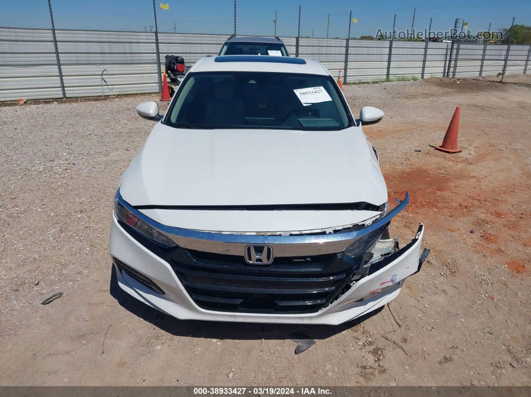 2018 Honda Accord Ex-l White vin: 1HGCV1F58JA202069