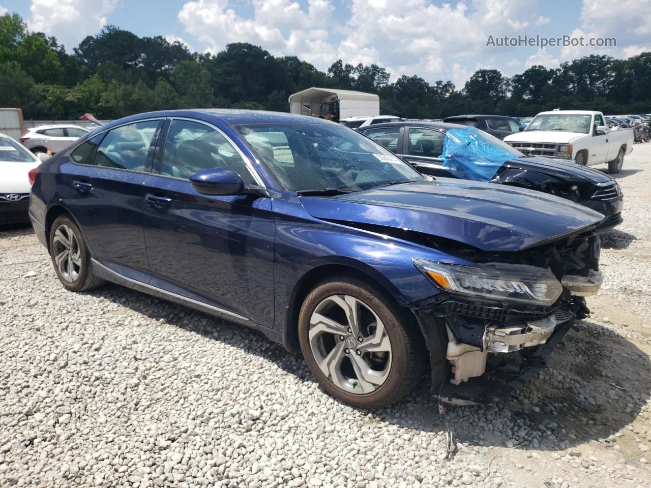 2018 Honda Accord Exl Blue vin: 1HGCV1F59JA089863